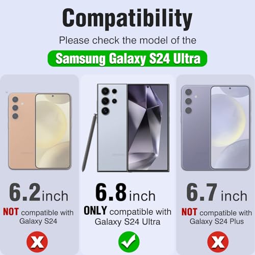 Image of Nillkin for Samsung Galaxy S24 Ultra Case, Slide Camera Cover [Compatible with MagSafe] Military Grade Protection Shockproof Phone Case for Samsung Galaxy S24 Ultra 5G 6.8'' Black