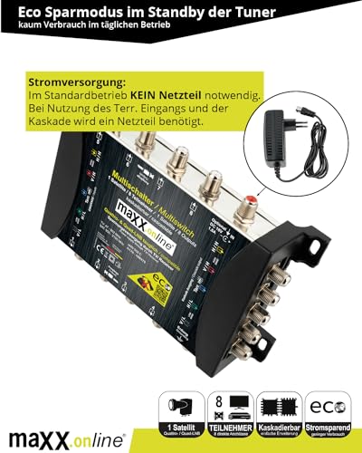 Multiswitch 5/8 résout les pertes de signal satellite sur 8 TV - 6