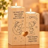 Cadeau Soeur Noel, Cadeau Femme Original Utile, Photophore Cœur en...
