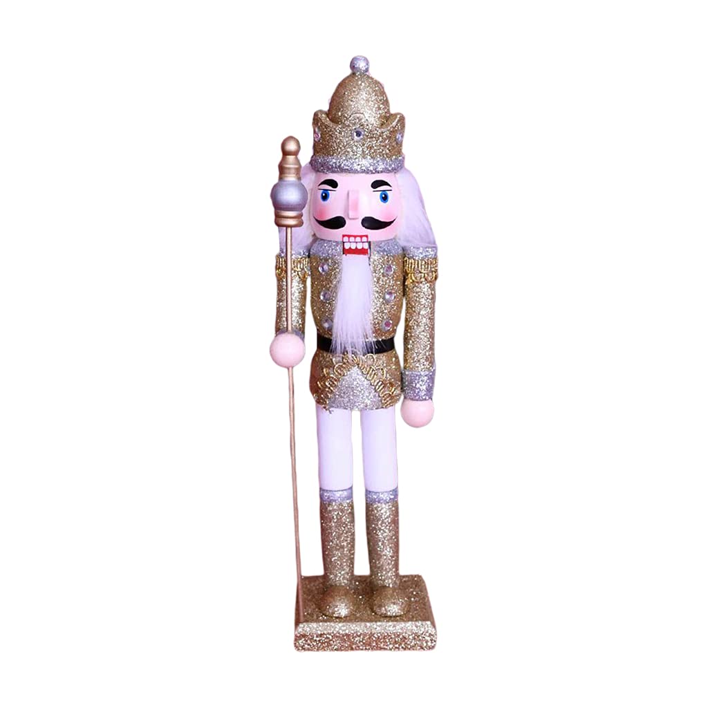 Figurine de Noël en bois casse-noisette roi soldat marionnette décoration maison vintage