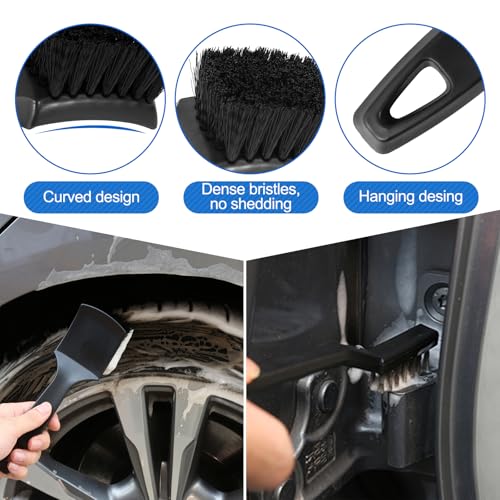 Oiiurly Car Cleaning Kit 13 Pcs Car Washing Set with 40cm Extra Long Alloy Wheel Brush Ddetailing Brushes Tyre Brush Car Wash Mitt Interior & Exterior Cleaning Accessories for Car Motorcycle Bike - Image 4