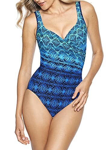 Miraclesuit Women's Swimwear It's a Wrap Tummy Control Underwire Bra One Piece Swimsuit2