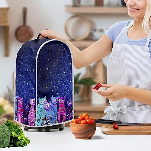 Image of Talayituse Galaxy Cat Print Blender Cover Kitchen Appliance Covers Stand Mixer or Coffee Juice Machine Blender Dust Cover and Fingerprint Protection