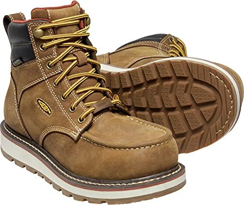 KEEN Utility Women's Cincinnati 6" Composite Toe Waterproof Wedge Work Boot, Belgian/Sandshell, 7 Medium US | Image 7