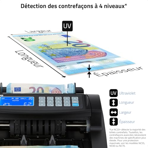 Compteuse de billets électronique ZZap NC20+ tri par lots - 3