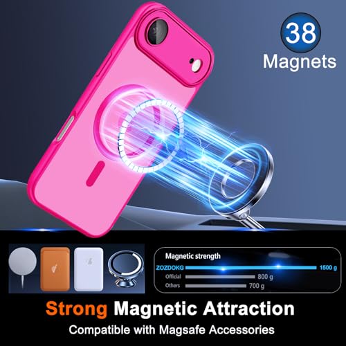 Image of for iPhone Air Case with Privacy Screen Protector, Hot Pink