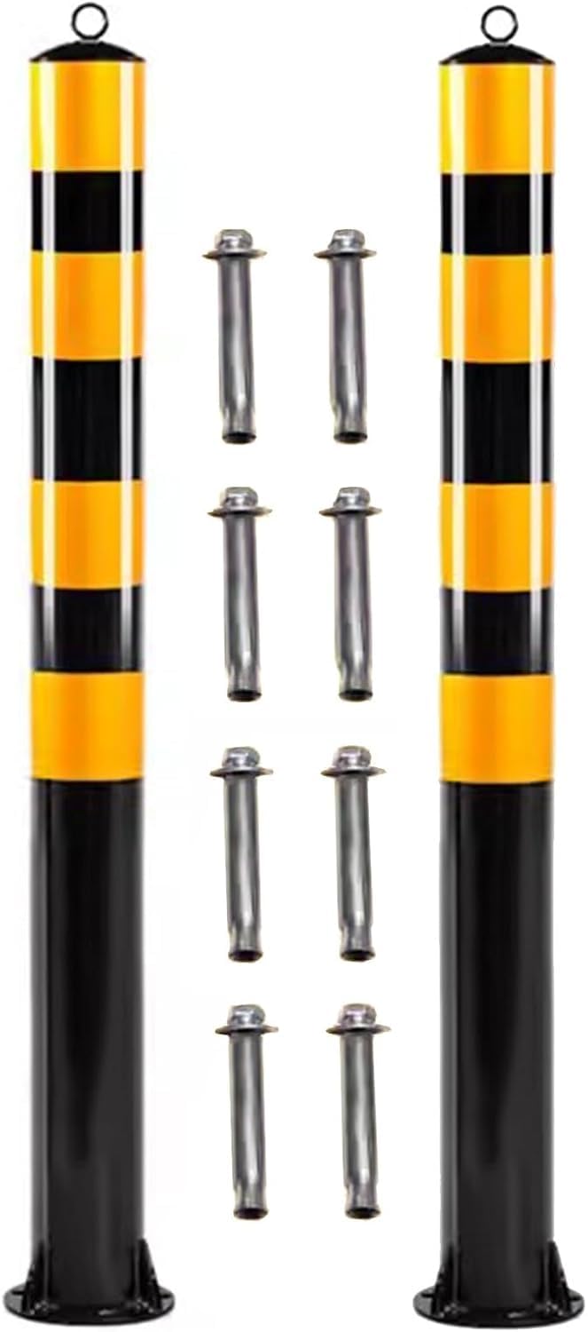 JYBNBBE Traffic Delineator Post Delineator Safety Cone Post 1 2 4 Pack Traffic Delineator Post Cones, Night Visual Safety Bollard for Hospitals/Schools/Residential Crowd Control,2 Pack-H-100cm/39.3in