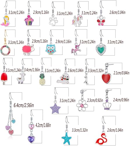 Image of 30 Pairs Hypoallergenic Earrings for Girls Sensitive Ears with Stainless Steel Post -Assorted Cute Stud Earrings for Teens Girls Women