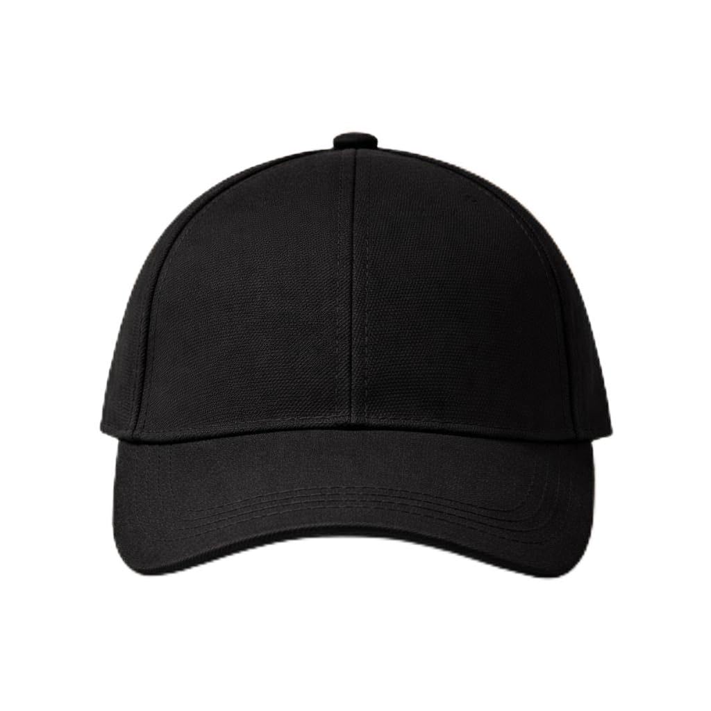 Premium Unisex Cotton Baseball Cap - Adjustable Classic Black Sun Hat for Men & Women (Solid Plain Design)-image-20