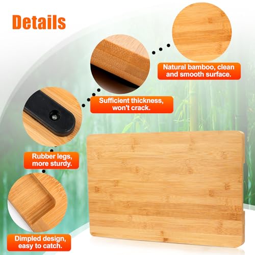 Tabla de Cortar de Bambú para Ninja Foodi SP101, SP201 y SP301 | Con Patas de Goma Antideslizantes y Resistente al Calor, Protege los Armarios y Amplía el Espacio en la Encimera miniatura 3