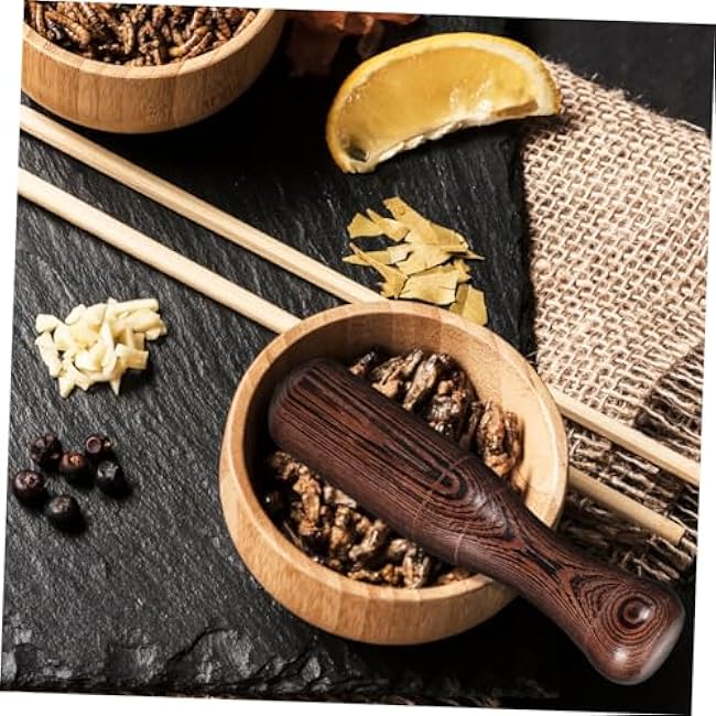 ABOOFAN 1set Pestle Ergonomic Kitchen Food Grinder for Manual Grinding of Spices Seasonings and Ingredients Smooth Surface for Easy Cleanup 2pcs