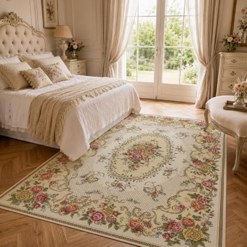 Tapete Decorativo Rustic Shabby Rose 5' x 7' miniatura 2