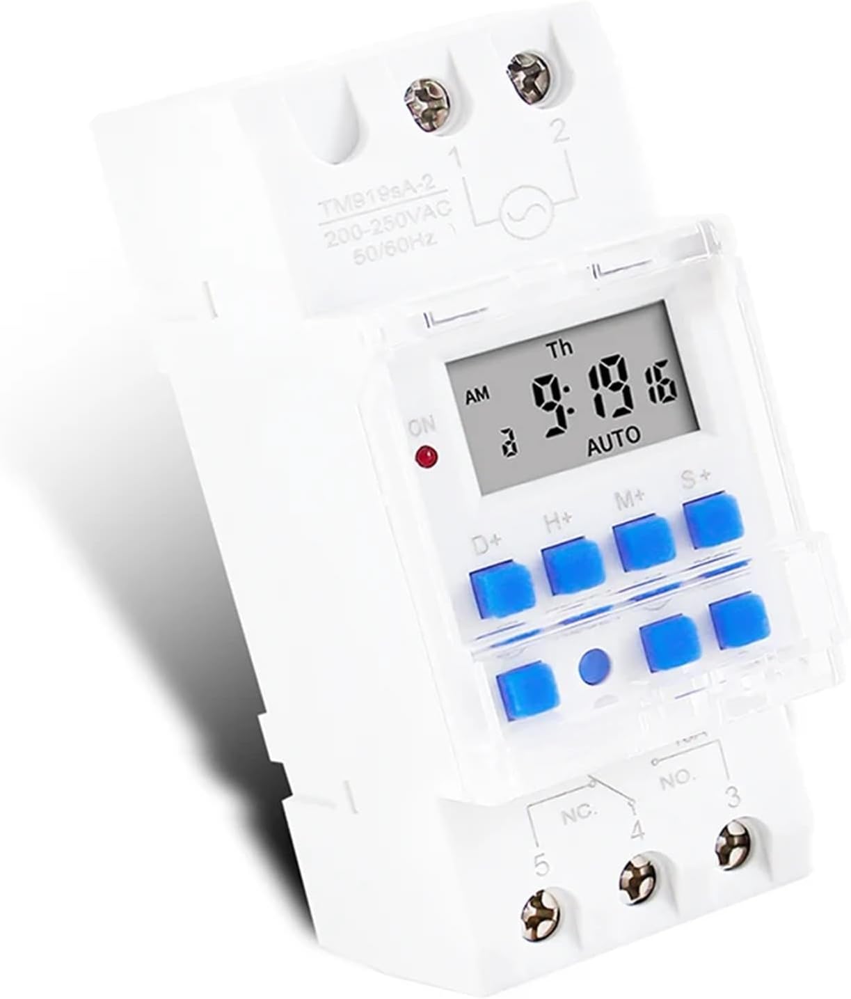 1 Second Interval 16A Load 220V 250V AC Programmable Digital Timer Switch Relay Control Time 7 Days Auto ON Off Din Rail Mounted(220V)