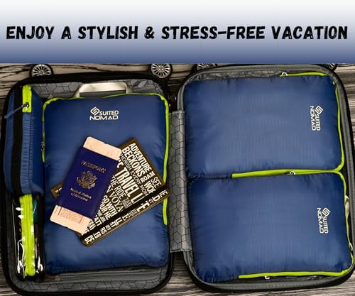 Cubes de compression ultra légers SUITEDNOMAD pour maximiser l'espace de valise