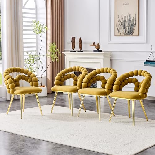 YIOEOEIU Velvet Dining Chairs Set of 4