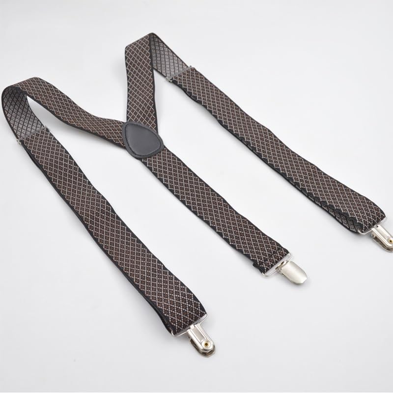 Tirantes con Espalda en Y Elásticos de 3,5 cm Ancho Ajustables con Clips para Hombre Unisex 3