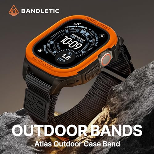 Image of Bandletic Rugged Case with Band Compatible with Apple Watch 49mm(Ultra 3 /2 /1),46mm(Series 11 /10), 45mm(Seriess 9 /8 /7),44mm(SE3 /SE2 /SE /6 /5 /4), Protective Cover Sport Accessories for iWatch Men