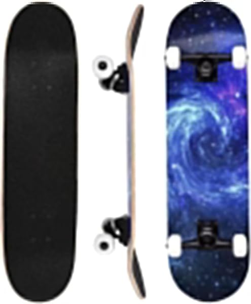 ERNAN Skateboard,Monopatín Completo Profesional de 31 x 8 Pulgadas,7 Capas Monopatín de Madera de Arce con Rodamiento ABEC-7 para Niño Niña/Adulto Principiante. - 1