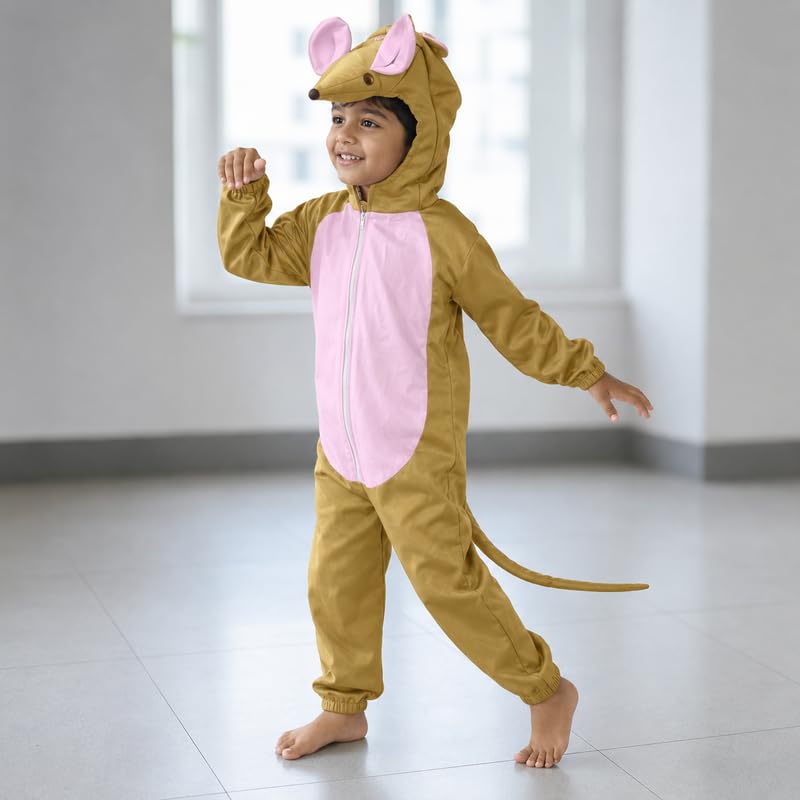 Image of Animal Costume for Kids | Plush Fancy Dress Costume for Boys & Girls |School Fancy Dress, Annual Day, Jungle Theme, Role Play, Halloween & Birthday Party