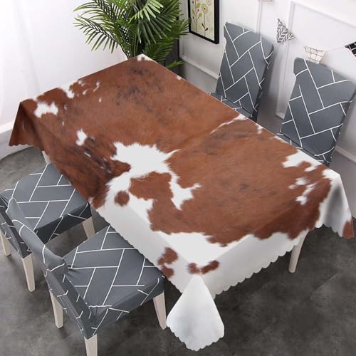 Walmsco Tablecloth Brown Cow Pattern Decor For Dining Room Kitchen Rectangular Table Cover 132 * 178cm, A040 - Image 3