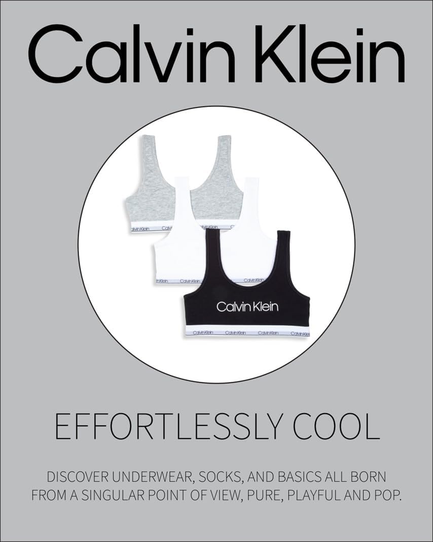 Calvin Klein Kids Girls' Modern Cotton Bralette 3-Pack - Image 4