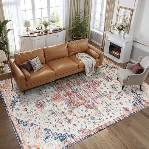 Syalife 5x7 Washable Area Rug, Ultra Soft Non-Slip, Low Pile,