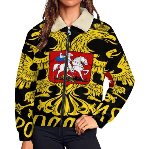 Sweatshirt chaud avec poche et veste polaire femme imprimée
