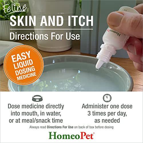 HomeoPet Feline Skin and Itch, Cat Skin-Soothing Medicine, Safe and Natural Skin and Itch Support for Cats, 15 Milliliters - Image 6