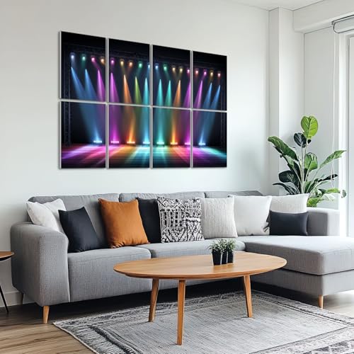 8 Pack Paneles Acústicos Artísticos Absorbentes de Sonido Multicolor 48"x32" miniatura 6
