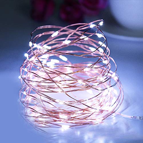 Preisvergleich Produktbild 50 LED Lichterketten, Lichterketten Batteriebetriebene oder USB-dekorative Leuchten-warmes Weiß for Innen und Außen Weihnachten Geschenk Garten Terrasse (Farbe : White, Size : USB)