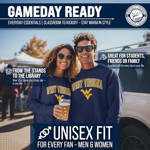 Image of NCAA College Sweatshirt Fleece Crewneck Pullover for Men and Women | Officially licensed NCAA college gameday crewneck pullover - 9 oz fleece lined sweatshirt with arch and logo design