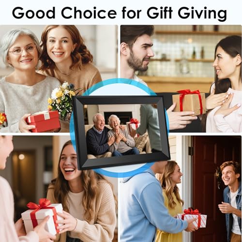 Image of Digital Photo Frame, 10.1 Inch Wi-Fi Photo Frame with 1280x800 IPS Touch Screen, Built-in 16GB Storage, Digital Frame for Table and Wall with slideshow Function use Type-c Power Start