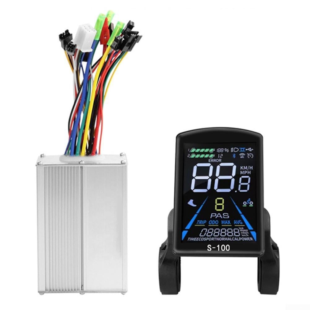 EBike Conversion Kit With 20A Brushless Sine Wave Controller And S-100 Color Screen Display Aluminum Housing For Enhanced Heat Dissipation Compatible