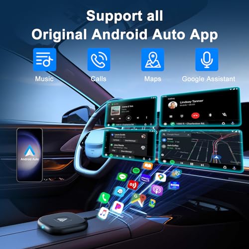 Lxjtht WIRELESS ANDROID AUTO ADAPTER Android Auto Wireless Adapter,Wireless Android Auto Car Adapter/Dongle Plug And Play thumb #1