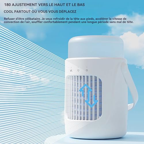 Refroidisseur d'air portable de chambre et camping pour nuits fraîches