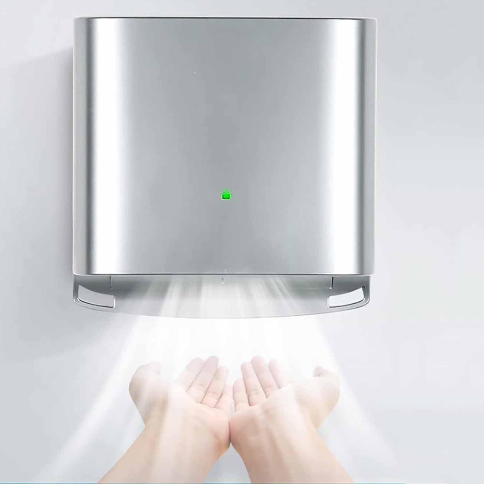 Full Body Dryer After Shower,1250w Electric Bathroom Hand Dryer, Commercia Toilet Hand Dryers,Automatic Induction,Quick Dry in 8 to 10 Seconds,Constant Temperature Silver