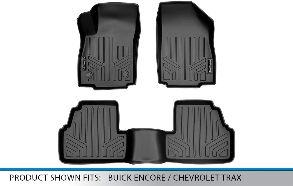 SMARTLINER Custom Fit Floor Mats 2 Row Liner Set Compatible with 2013-2022 Buick Encore