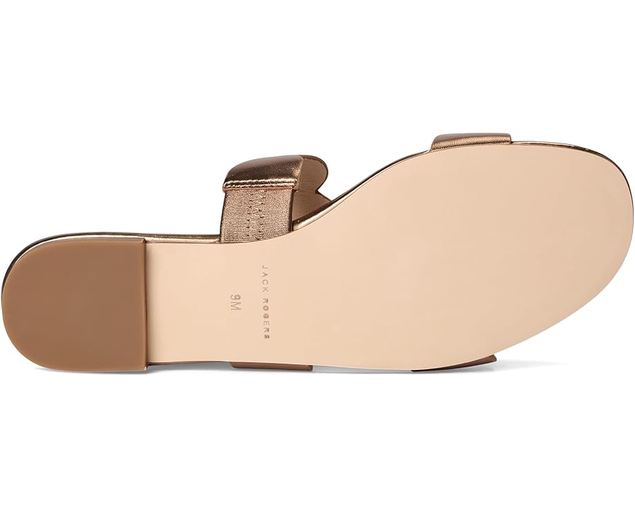 Jack Rogers Greglen Slide - Metallic Nappa - Bottom View