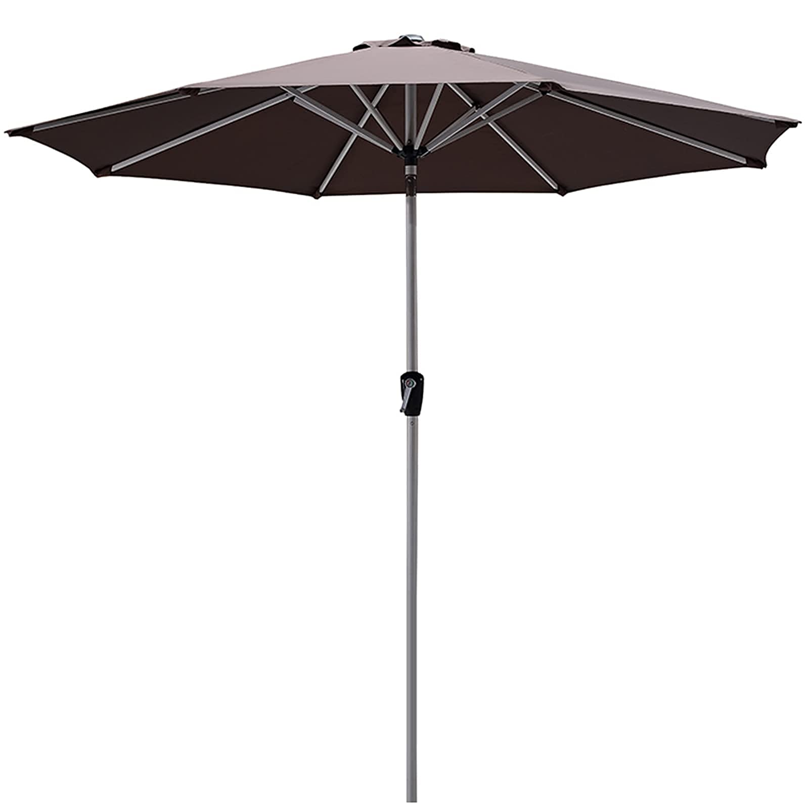 WDSOPK 2.7m Balcony Parasol Garden Outdoor Patio Umbrella,Suitable for Terrace Backyard Swimming Pool(Coffee Color-A)