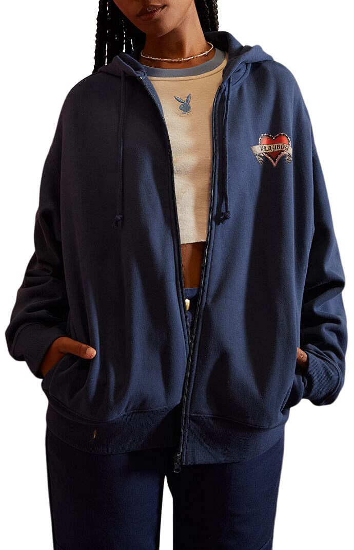 Playboy Women's By PacSun Heartbreaker Zip Hoodie