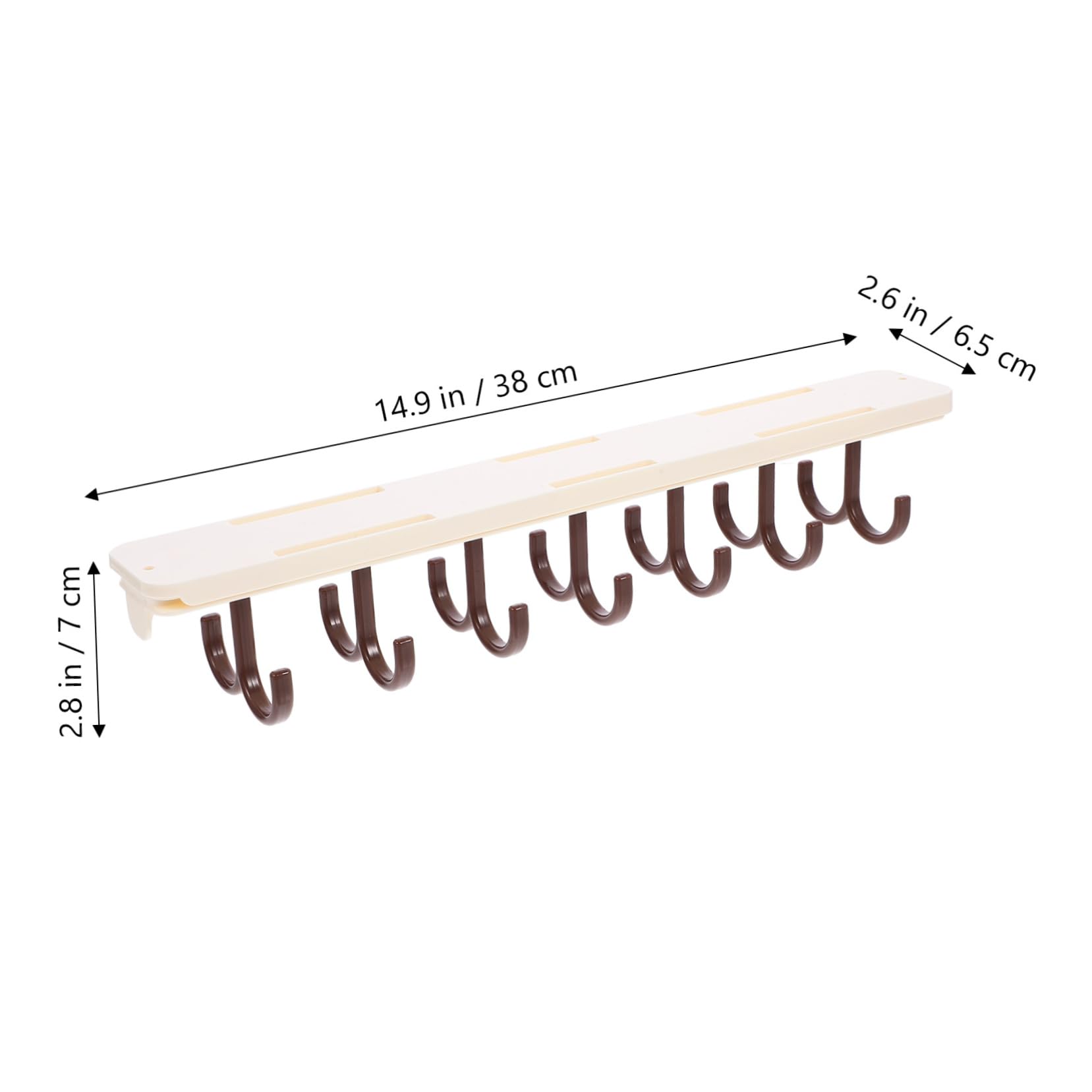 Levemolo Adhesive Wardrobe Hanging Hook Sliding Rail Organizer for Pants Punch Installation Space Saving Design Lightweight for Closet Storage