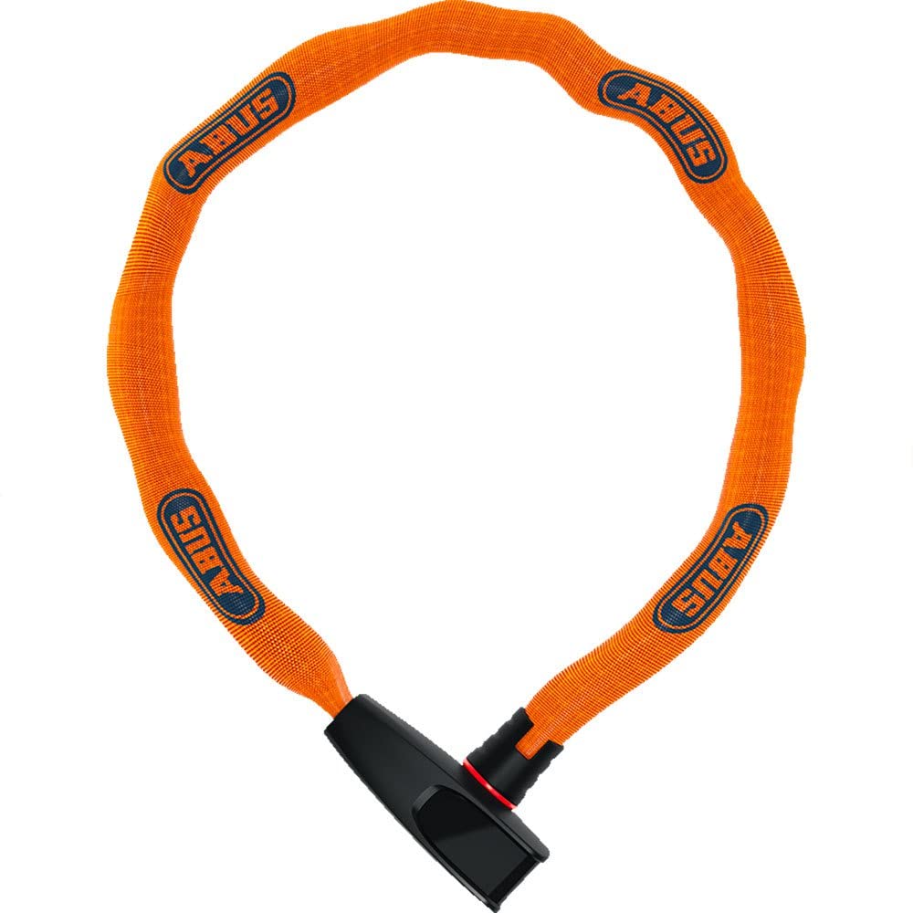 ABUS Catena 6806K chain lock - Lightweight hardened steel bike lock with fashionable textile tube - Square chain with security level 6