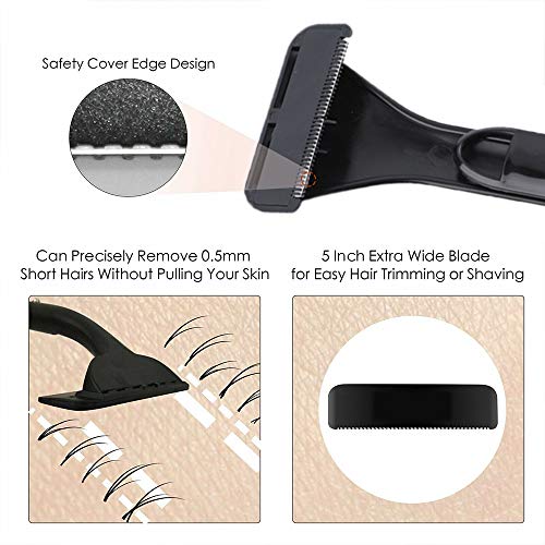 Faletony Rückenrasierer Herren, Rückenrasierer Körperrasierer mit ergonomischer Griff Gebogen DIY Rückenhaar Rasier Schmerzlose für perfekte Nassrasur - effektive Rückenrasur - Image 7
