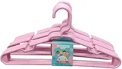 Kit 20 Unidades Cabides Infantis Reforçado Roupa Infantil Bebê Cor: Rosa