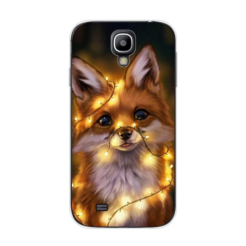 KARTXITAI Funda Silicone Case Compatible con Samsung Galaxy S4, Carcasa de Silicona Cover, Gel Flexible,Regalo Original   Zorro Rojo