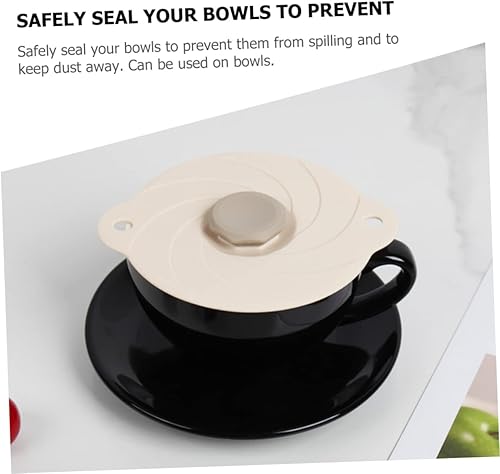 Miniatura 4 de UPKOCH Tapas de silicona para salpicaduras de microondas cubiertas reutilizables con sello de succión tapas resistentes al calor para tazas tazones