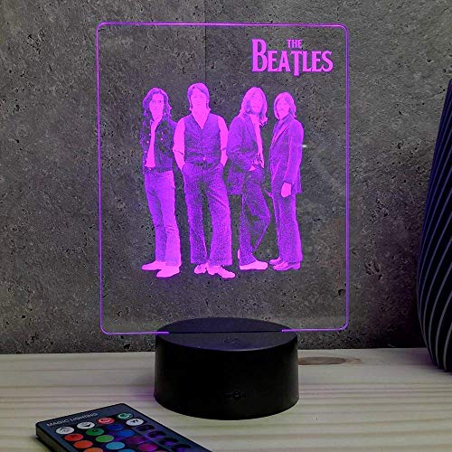 Lampe The Beatles 16 couleurs – PERSONNALISABLE avec prénom ou message – lampe de chevet veilleuse illusion pour idée cadeau anniversaire fête collection déco - Les Beatles, Paul McCartney, John Lennon, RIngo Starr, George Harrison Lampe The Beatles 16 couleurs - PERSONNALISABLE avec prénom ou message - lampe de chevet veilleuse illusion pour idée cadeau anniversaire fête collection déco – Image 7