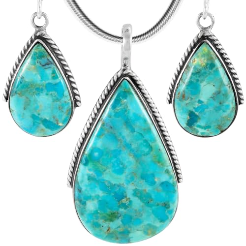 Turquoise Necklace Pendant & Earrings...