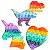 Fescuty Rainbow Fidget Toys Heart Sensory Toys Autism Learning Materials for Anxiety Stress Relief Squeeze Toy