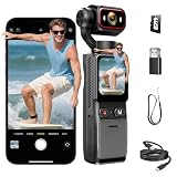 4K Pocket Vlogging Camera Wifi, Portable Handheld POV Cam with64G